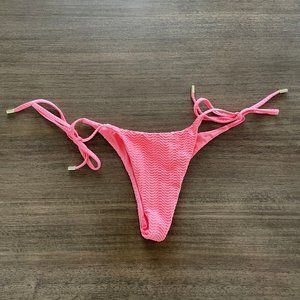 Monday Swimwear Palma Bottom, Azalea Pink Chevron